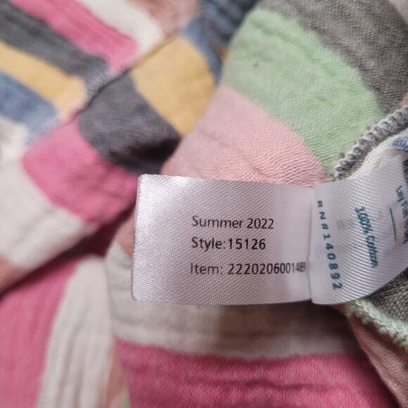 Marine Layer Dress Small Shirley Rainbow Stripe Off Shoulder Ruffle Mini Summer - Picture 6 of 9